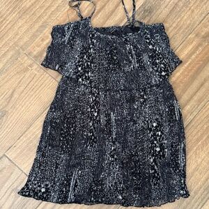 Hommage from Los Angeles Paisley Tiered Ruffle Dress